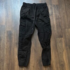 Black Cargo jogger Pants